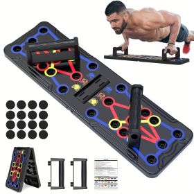 Push Up Board; Foldable Multi-Functional 20-In-1 Push Up Board