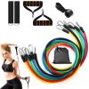 11Pcs Resistance Bands Set; Workout Tubes Exercise Tube Bands Up to 100lbs