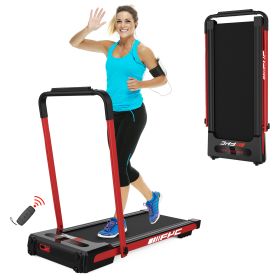 2 in 1 Under Desk Treadmill for Home, Installation-Free Foldable Treadmill Compact Electric Running Machine