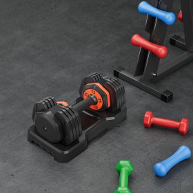 55LB 5 in 1 Single Adjustable Dumbbell Free Dumbbell Weight Adjust with Anti-Slip Metal Handle