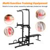 Power Tower Dip Station with Bench Pull Up Bar Stand Adjustable Height