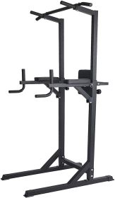 Bosonshop Power Tower Adjustable Multi-Function Strength Training Dip Stand Workout Station