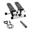 Hydraulic Fitness Stepper with Resistance Bands and Display, Silent Design, Weight Capacity 300LBS