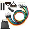 11Pcs Resistance Bands Set; Workout Tubes Exercise Tube Bands Up to 100lbs