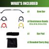 Stretch Bow Resistance Bands and Bar System Portable Home Gym