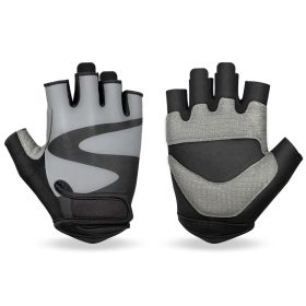 OZERO Men's Cycling Biker Gloves Fingerless Gym gloves Breathable MTB Accesories Motorcycle Sports Gloves Cycling Equipment (Color: GRAY, size: XL)