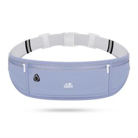 Slim Running Pack Exercise Waist Pack Belt Pouch Bags (Color: Dark Blue)