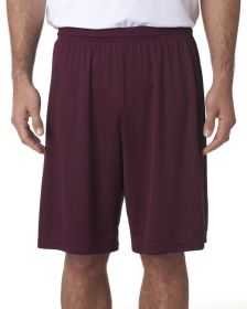 Men's 9" Inseam Performance Short - BLACK - S (Color: MAROON, size: S)