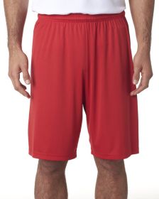 Men's 9" Inseam Performance Short - BLACK - S (Color: SCARLET, size: L)