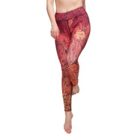 Floral Printed Set Yoga Pants Pilates Training Wear (colour: Rose, size: XL)