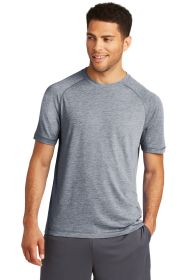 Sport-Tek PosiCharge Tri-Blend Wicking Raglan Tee ST400 (Color: True Navy Heather, size: L)