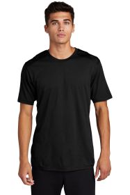 Sport-Tek PosiCharge Tri-Blend Wicking Draft Tee ST410 (Color: Black/ Black Triad Solid, size: XS)