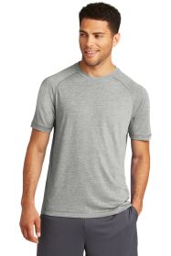 Sport-Tek PosiCharge Tri-Blend Wicking Raglan Tee ST400 (Color: Light Grey Heather, size: M)