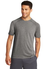 Sport-Tek PosiCharge Tri-Blend Wicking Raglan Tee ST400 (Color: Dark Grey Heather, size: 2XL)