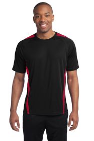 Sport-Tek Colorblock PosiCharge Competitor Tee ST351 (Color: Black/ True Red, size: 2XL)