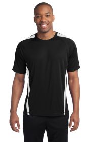 Sport-Tek Colorblock PosiCharge Competitor Tee ST351 (Color: Black/ White, size: 4XL)