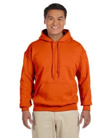 Pack Of 5 Gildan G185 Adult Heavy Blend 8 oz., 50/50 Hooded Sweatshirt (Color: orange, size: 3XL)