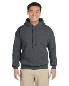 Pack Of 5 Gildan G185 Adult Heavy Blend 8 oz., 50/50 Hooded Sweatshirt (Color: DARK HEATHER, size: 2XL)