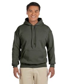 Pack Of 5 Gildan G185 Adult Heavy Blend 8 oz., 50/50 Hooded Sweatshirt (Color: Military Green, size: M)