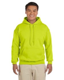 Pack Of 5 Gildan G185 Adult Heavy Blend 8 oz., 50/50 Hooded Sweatshirt (Color: SAFETY GREEN, size: XL)