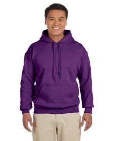 Pack Of 5 Gildan G185 Adult Heavy Blend 8 oz., 50/50 Hooded Sweatshirt (Color: Purple, size: L)