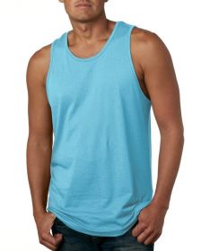 Next Level Apparel 3633 Men's Cotton Tank (Color: TAHITI BLUE, size: S)