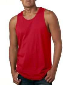 Next Level Apparel 3633 Men's Cotton Tank (Color: Red, size: XS)