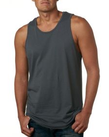 Next Level Apparel 3633 Men's Cotton Tank (Color: HEAVY METAL, size: XL)