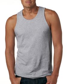 Next Level Apparel 3633 Men's Cotton Tank (Color: HEATHER GRAY, size: XS)