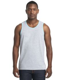 Next Level Apparel 3633 Men's Cotton Tank (Color: HTHR GRAY/ CANCN, size: M)