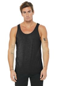 BELLA+CANVAS Unisex Jersey Tank BC3480 (Color: Charcoal-Black Triblend, size: L)