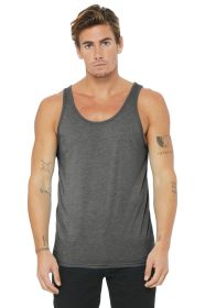 BELLA+CANVAS Unisex Jersey Tank BC3480 (Color: Grey Triblend, size: XS)