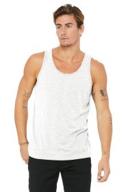 BELLA+CANVAS Unisex Jersey Tank BC3480 (Color: White Fleck Triblend, size: S)