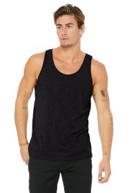 BELLA+CANVAS Unisex Jersey Tank BC3480 (Color: Black Heather, size: L)