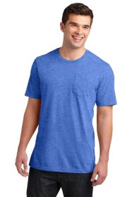 District Very Important Tee with Pocket DT6000P (Color: Heathered Royal, size: M)