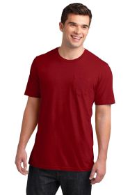 District Very Important Tee with Pocket DT6000P (Color: Classic Red, size: S)