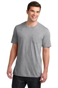 District Very Important Tee with Pocket DT6000P (Color: Light Heather Grey, size: 2XL)