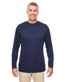 UltraClub 8622 Men's Cool & Dry Performance Long-Sleeve Top (Color: Navy, size: S)