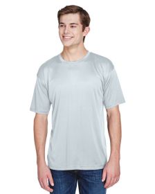 UltraClub 8620 Men's Cool & Dry Basic Performance T-Shirt (Color: grey, size: 4XL)