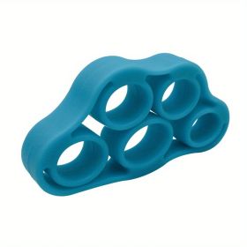 1pc Silicone Finger Expander; Exercise Hand Grip; Wrist Strength Trainer (Color: Deep Blue)