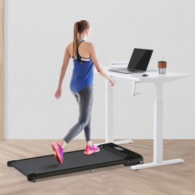 2 in 1 Under Desk Electric Treadmill 2.5HP (Color: Black)