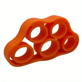 1pc Silicone Finger Expander; Exercise Hand Grip; Wrist Strength Trainer (Color: orange)