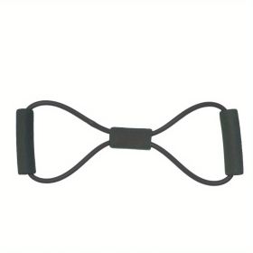 8-shaped Yoga Elastic Tension Band For Men Women (Color: Black)