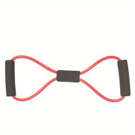 8-shaped Yoga Elastic Tension Band For Men Women (Color: Red)