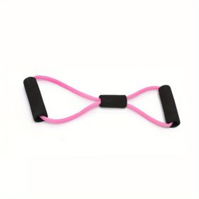 8-shaped Yoga Elastic Tension Band For Men Women (Color: Pink)