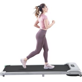 2 in 1 Under Desk Electric Treadmill 2.5HP (Color: Sliver)