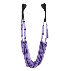 1pc Multifunctional Adjustable Yoga Strap For Stretching (Color: Purple)