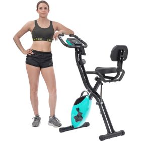 Exercise Bike; Fitness Upright and Recumbent X-Bike (Color: green)